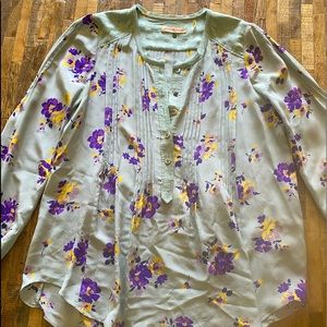 Rebecca Taylor Floral Silk Blouse Size 4